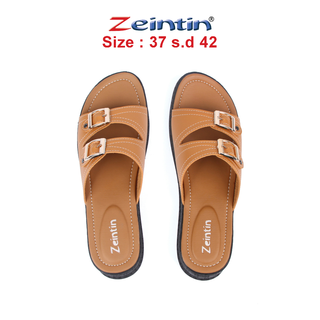 Zeintin - Sandal Wanita Sandal kulit Sintetis Wanita Terbaru  Sandal Ibu Ibu Sandal Kasual Formal HP