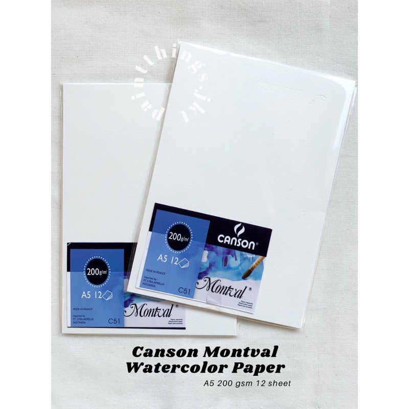 

Canson Montval A5 200gsm 12 sheet Kertas cat air Montval A5 canson