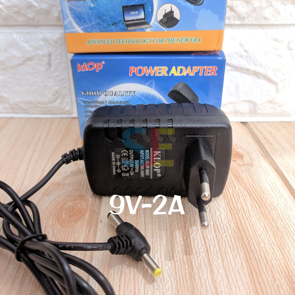 Power Adapter 9 Volt 2A Klop / 12 Volt 2A Klop