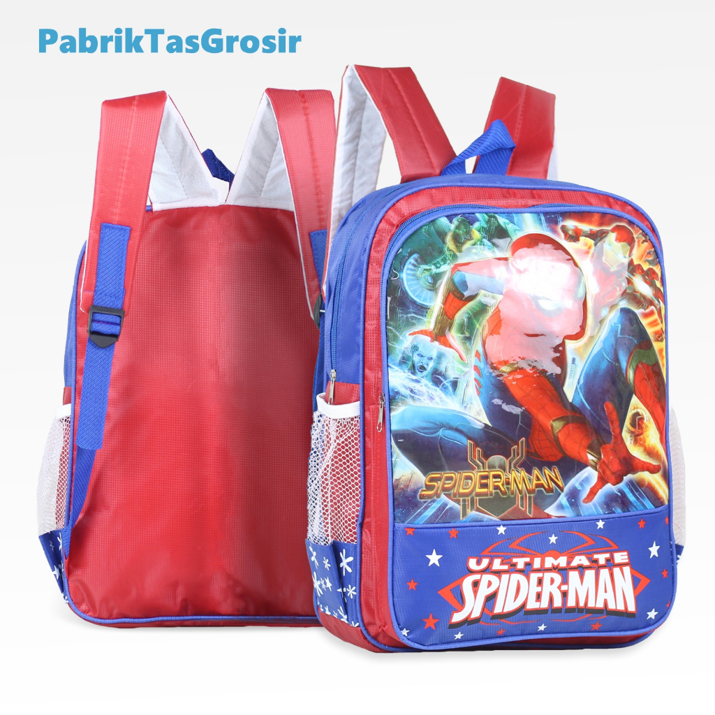 Tas Ransel Anak Spiderman TImbul 3d Emboss Impor Tas Ransel TK PAUD SD Muat Banyak Kapasitas Sedang Kuat Awet Tebal Tas Ngaji Les Piknik TPA TPQ