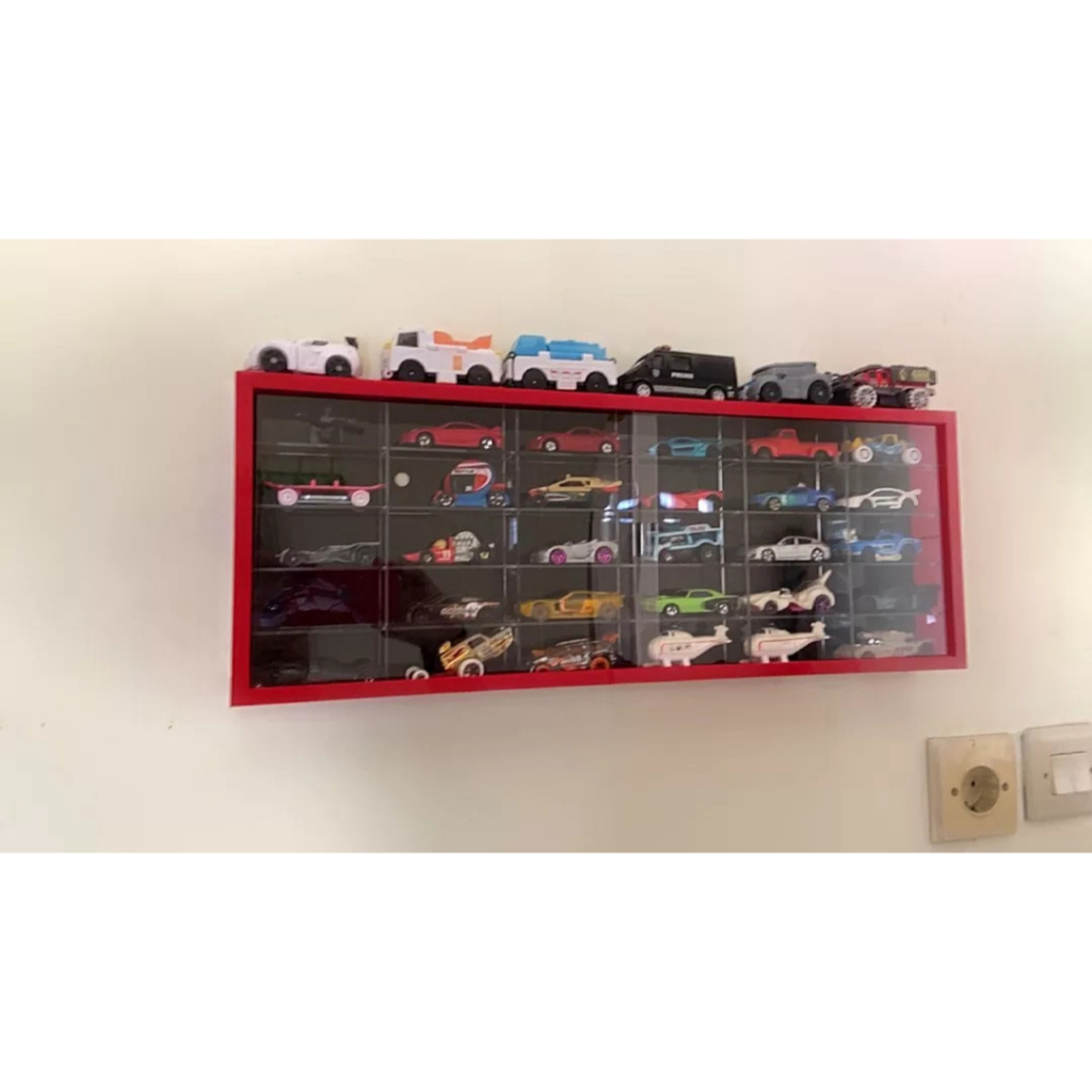 AKRILIK RAK HOTWHEELS ISI 30 / DISPLAY DIECAST ISI 30 NO HEADER