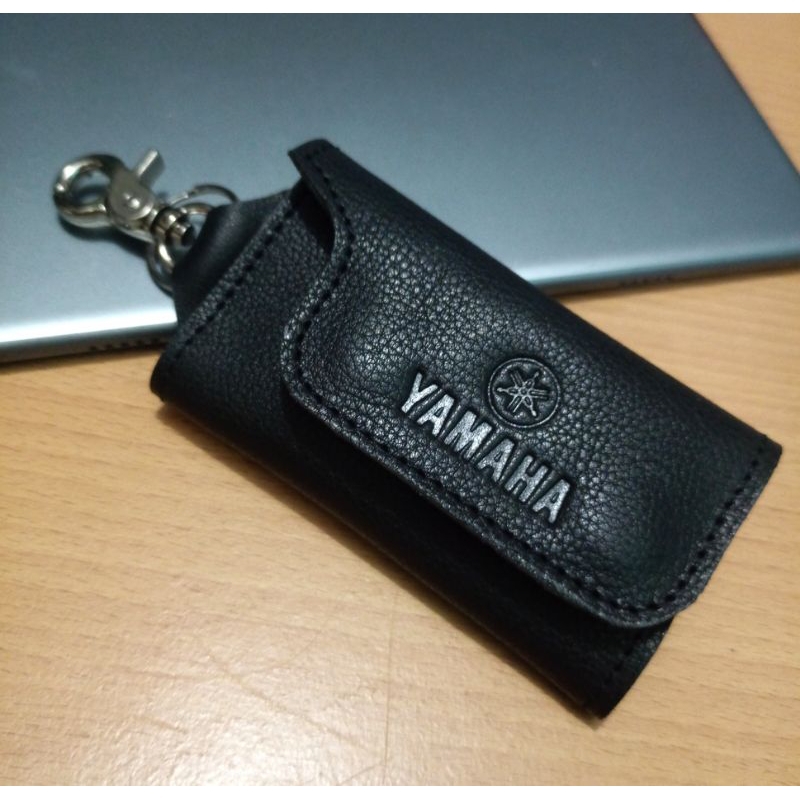 Gantungan kunci motor yamaha kulit sapi original dompet stnk