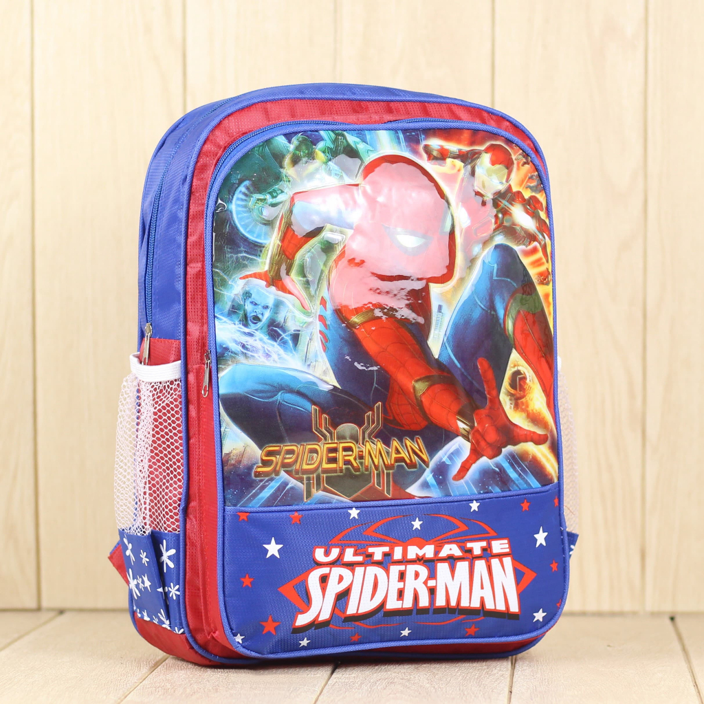 Tas Anak Laki Laki TK Paud Spiderman Merah Biru Ransel Sekolah Tebal Anak SD Bisa Untuk Ngaji Termurah Gendong Punggung Bagus COD Tas Karakter Anak