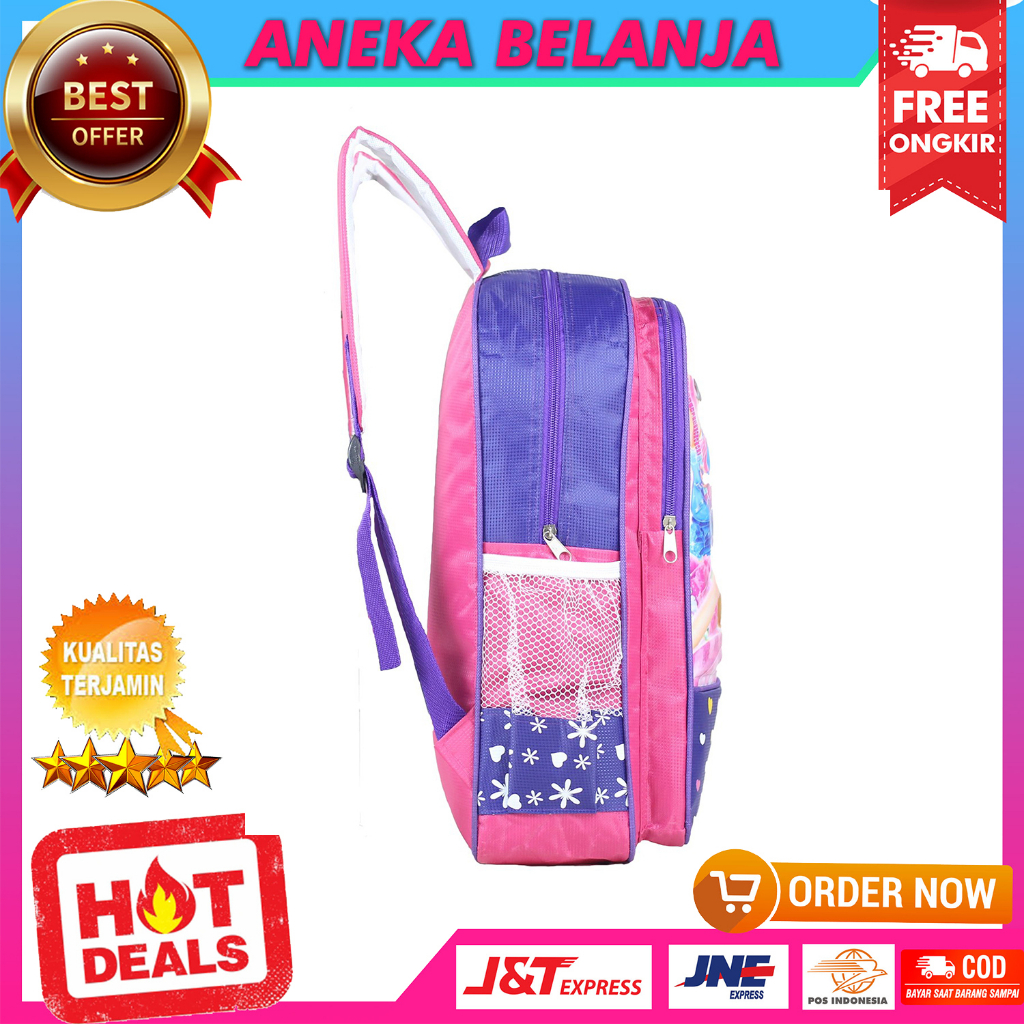 Tas Sekolah Anak Perempuan Lucu Motif Karakter Barbie Tas Gendong Anak Cewek Terbaru Paud TK SD SMP Kekinian Bahan Tebal Kuat Trendy Ransel Anak Murah Kualitas  Import