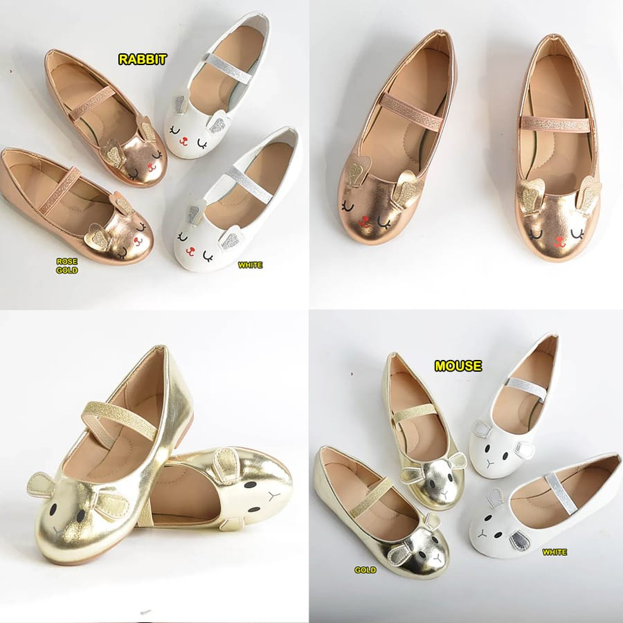 Sepatu Flat Shoes Anak Perempuan Cute Animal