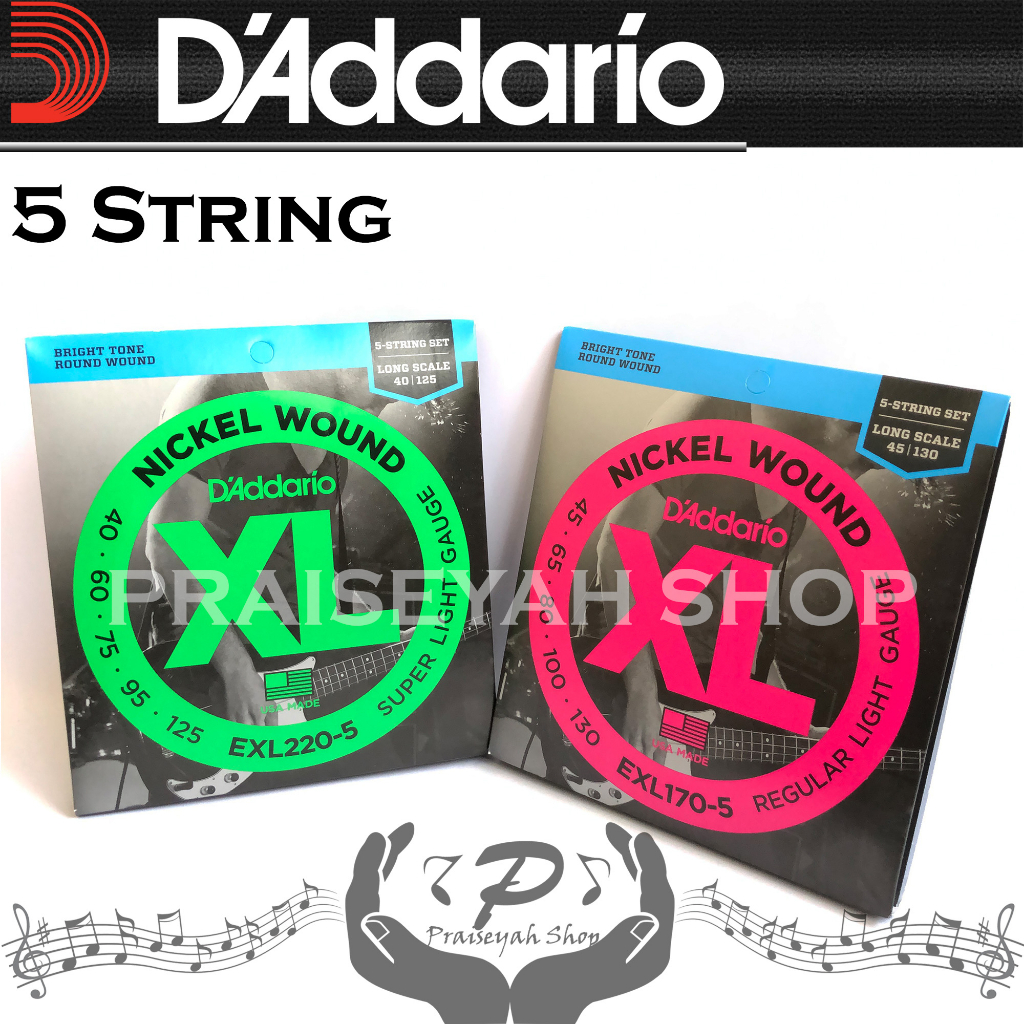 Senar Bass EXL 220 5 String Daddario Original EXL220 40 - 120