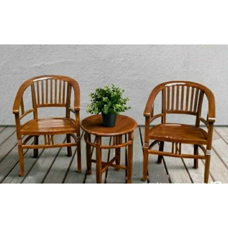 Set Kursi Teras Jati minimalis model klasik kursi teras Betawi Amerika 2 kursi /4 kursi