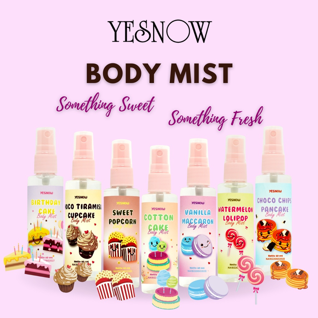 SYB YesNow Body Mist 60ml | All Varian | BPOM