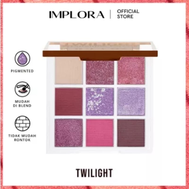 Implora Eyeshadow Pallete + Blush On ( palet eye shadow ) Palette