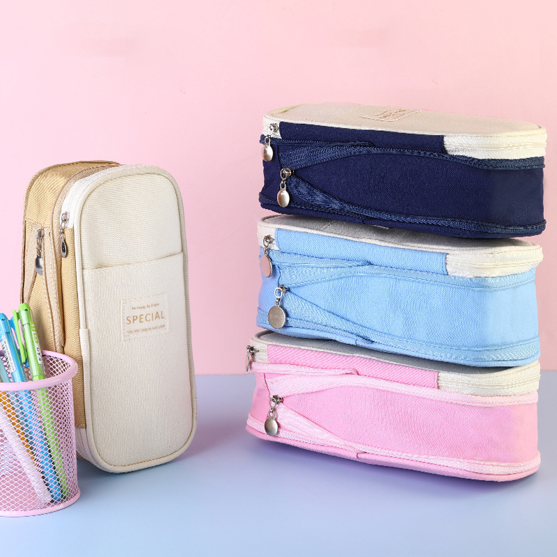 Pencil Cases Large Capacity Pencil Bag Pouch Holder Box for Girls Office Student Stationery Organizer School Supplies