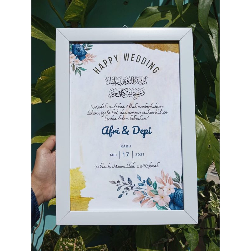 Frame Custom kado kenang kenangan untuk guru | kado nikah | kado baby born | kado khitan