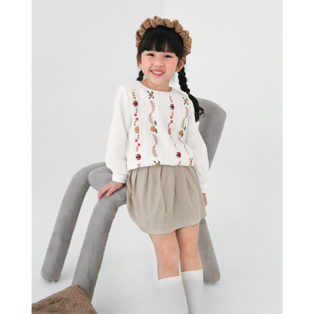 DEVILINE BLOUSE | Blouse Anak Perempuan | Atasan Anak | Baju Bordir Anak