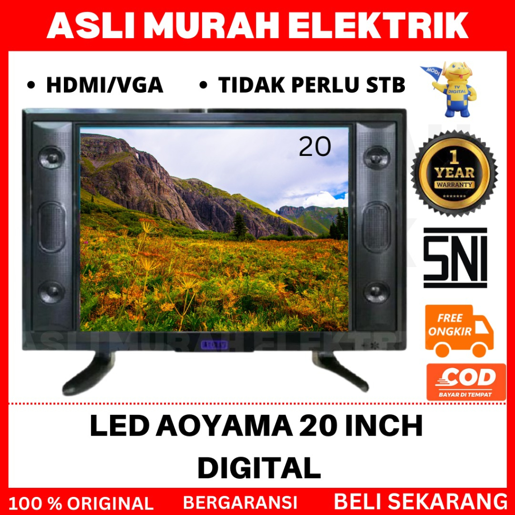 Aoyama tv digital 20 inch// TV digital aoyama 20 inch LED