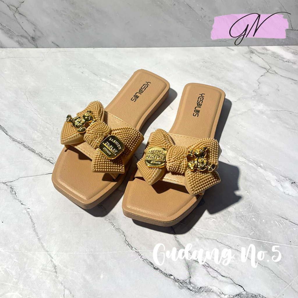 GN-268-X17 Sandal Selop Jelly Pita Teplek Fashion Wanita Import Balens PCU