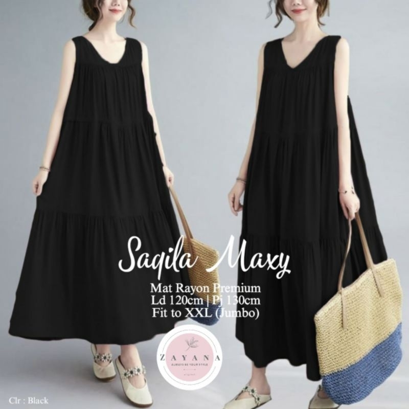 SAQILA MAXI/ DRES POLOS JUMBO INER POLOS BY ZAYANA