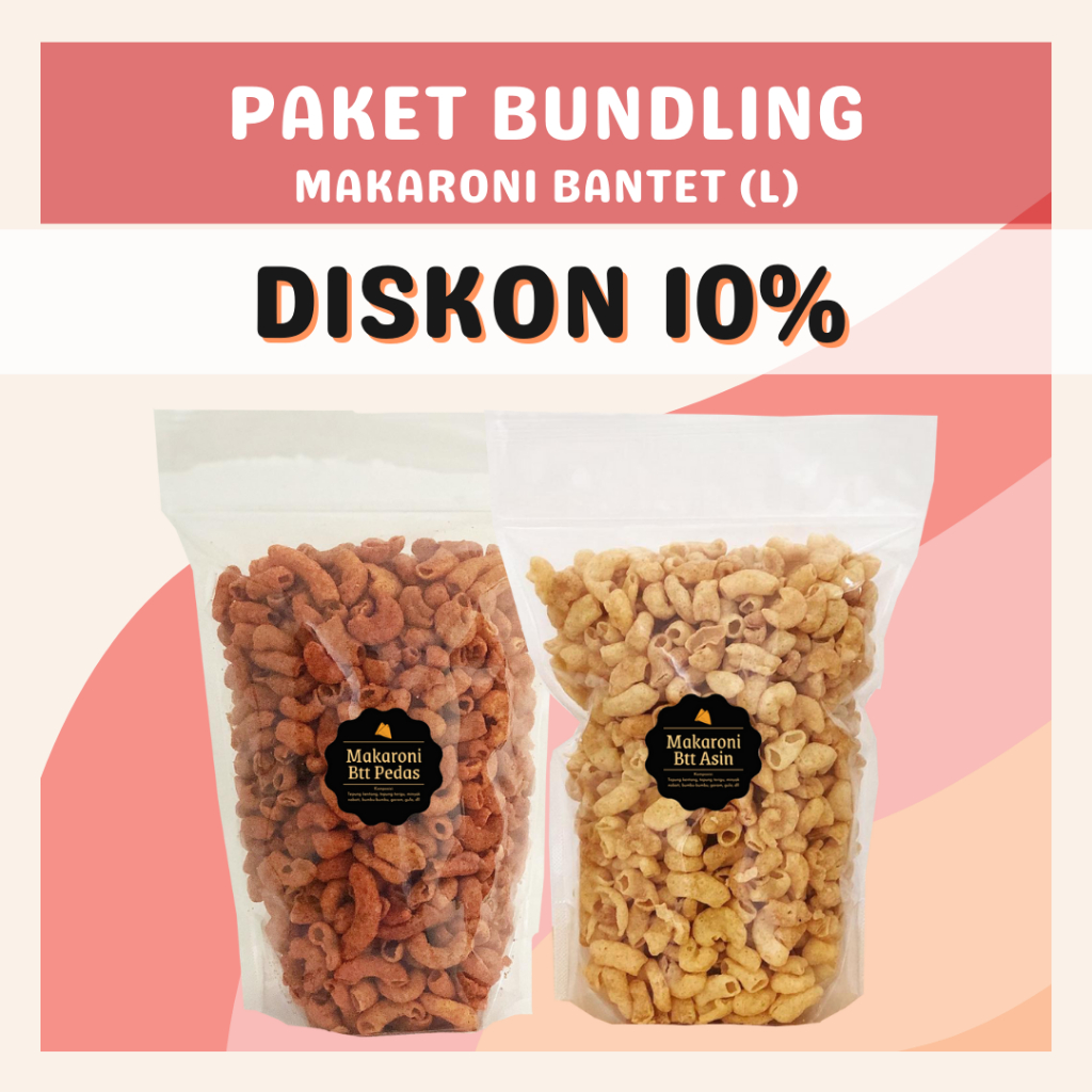 [DELISH SNACKS] Paket Bundling Makaroni Bantet (L) / Special Bundle Package / Asin + Pedas