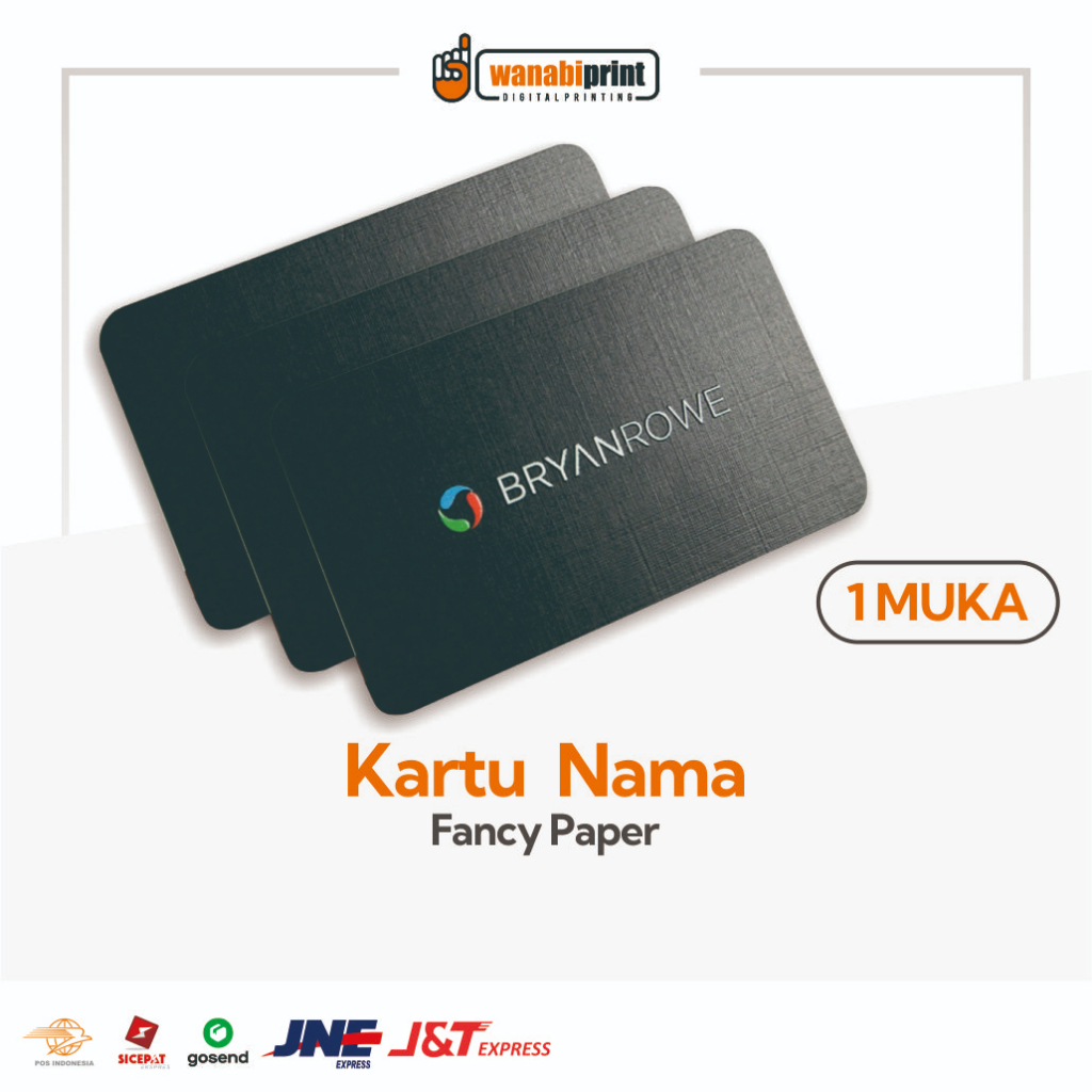 

Cetak Kartu Nama Fancy Paper Exclusive Perusahaan Design Name Card Keren Digital Anti Sobek Free Box