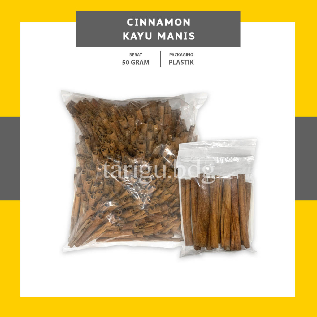 KAYU MANIS BATANG 50GR - CINNAMON STICK - REMPAH KAYU MANIS UTUH