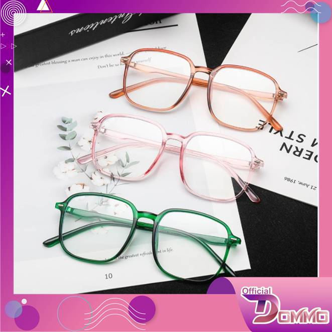 DOMMO - D4011 Kacamata Petak Anti Radiasi Blueray / Sunglasses Frame Anti Radiasi / Kacamata Anti Radiasi Import/ Kacamata Import / Kacamata Korea