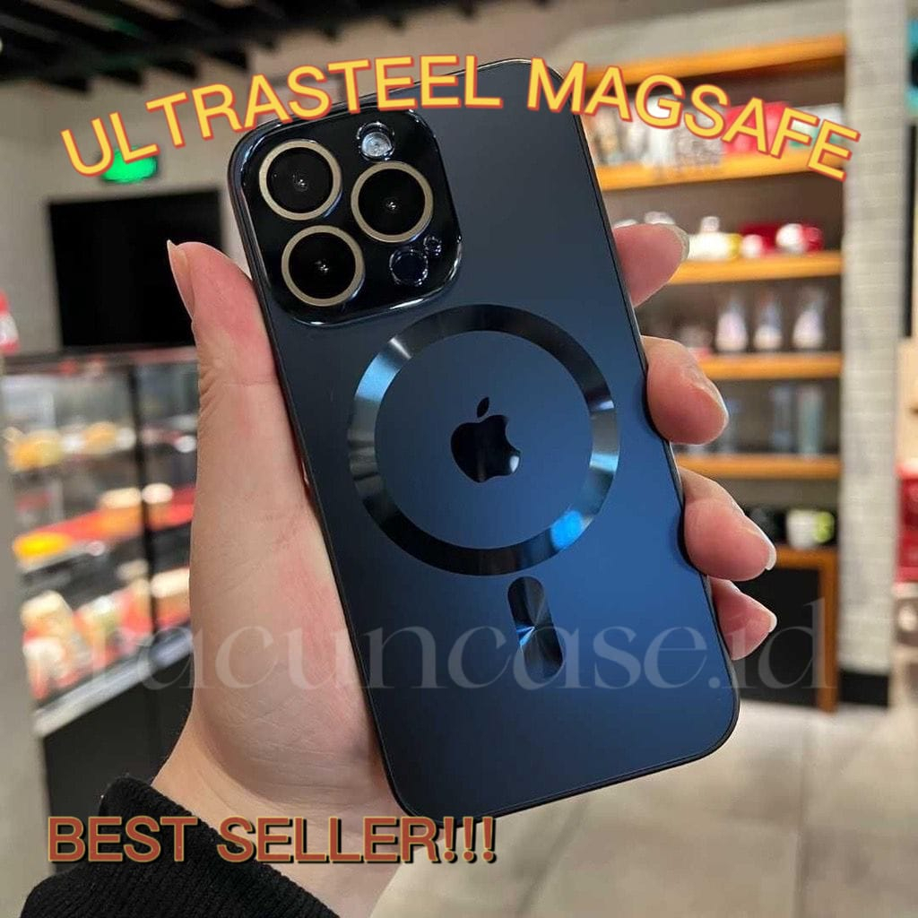 (ORIGINAL MAGSAFE) Black Magnetic charging ULTRA STEEL FOR Case Iphone 11 - 14promax Anti drop material, PC frosted back Iphone 11 12 13 14 pro max Fall prevention case