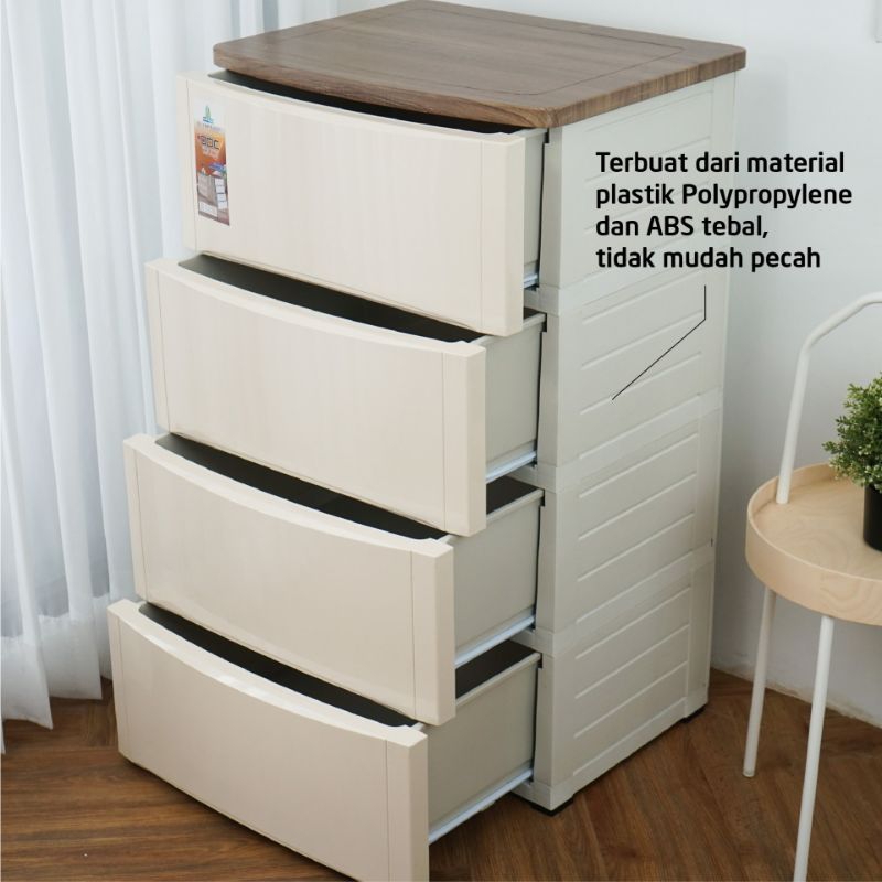 Olymplast Drawer Susun 4 Cream