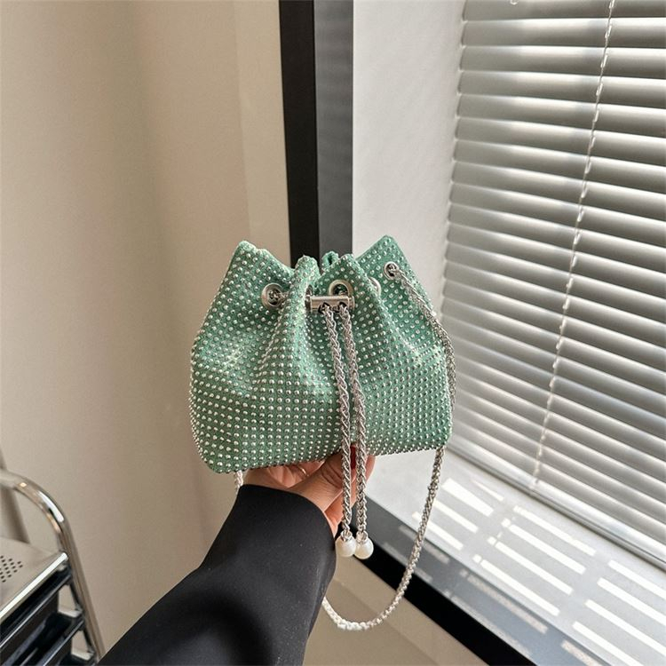 TASHAPPY  JTF02086  Tas SELEMPANG  Wanita Serut Blink-Blink Modis Tali Rantai  import model korea supplier tas import