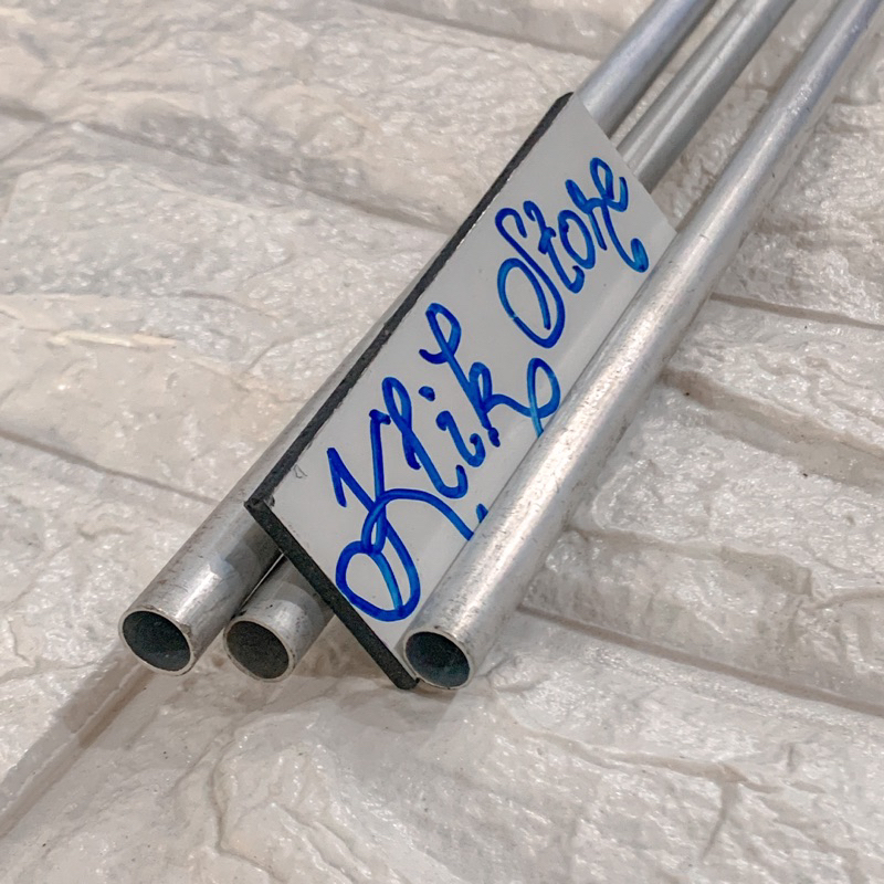Pipa Bulat Aluminium 9mm Silver panjang 6 meter