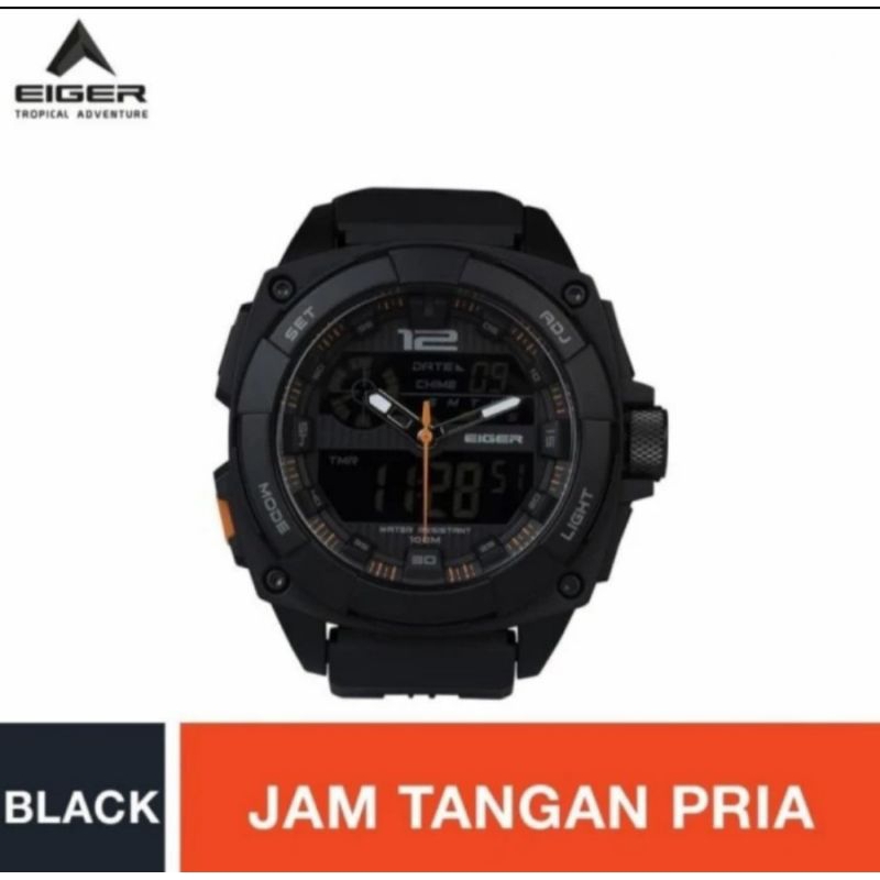 jam tangan Eiger1989 Antero Watch Jam Tangan Eiger Digital Analog - Hitam
