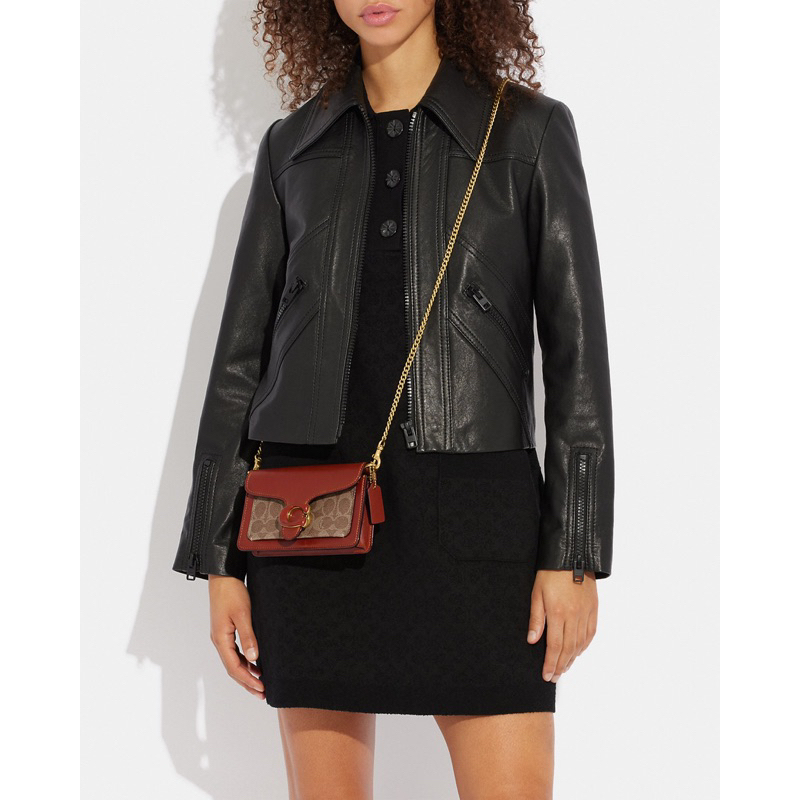 Coach Tabby Chain Crossbody Wristlet In Signature Canvas (CK 025)