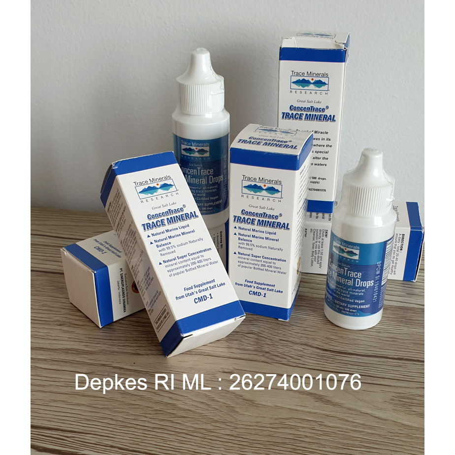 Trace Mineral Drops | Suplemen Anti Ageing | Immun CMD 30ml ( 500 Drops ) | Produk Amerika TMD .|