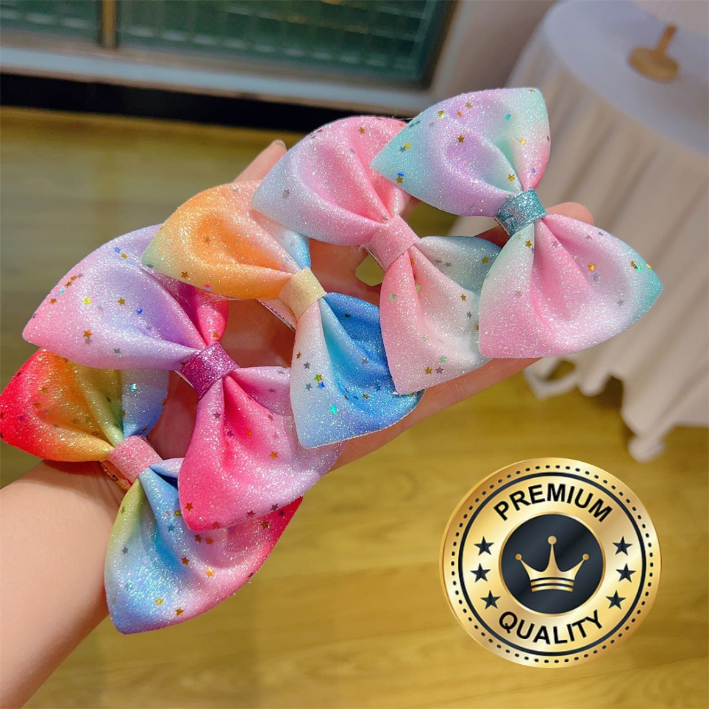 Jepit Rambut Anak Perempuan Hairpin Pita Motif Bintang