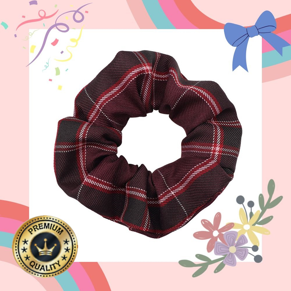 Ikat Rambut Scrunchie Hairband Model Korea Style Motif Garis