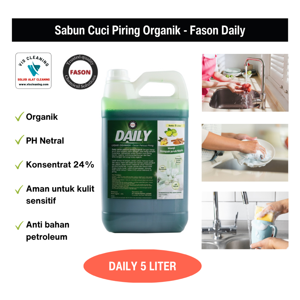 Sabun Cuci Piring Organik - FASON Daily 5 Liter