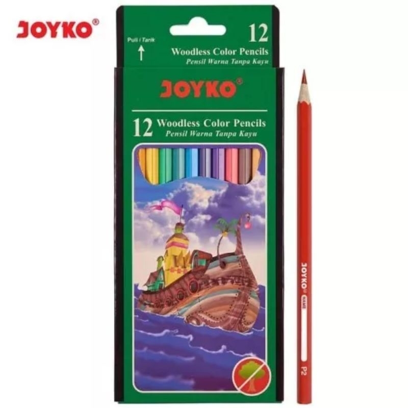 

JOYKO - Woodless Color Pencils / Pensil Warna Tanpa Kayu [ Isi 12 Warna ]