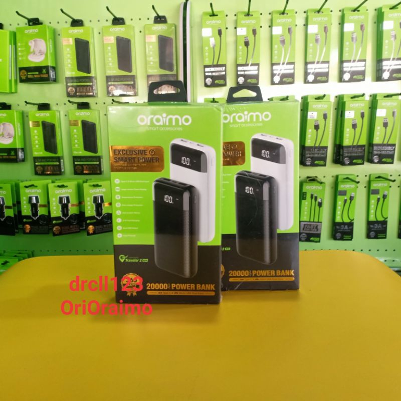 Oraimo Power Bank OPB-P205D 20000 mAH Real Capacity Dual USB Input