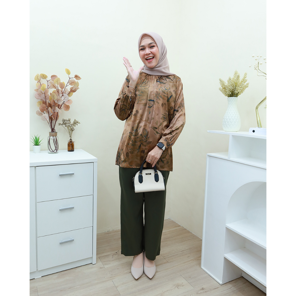 One Set MABA  Motif Armani Silk - Setelan terbaru by Hijab Mamah icis