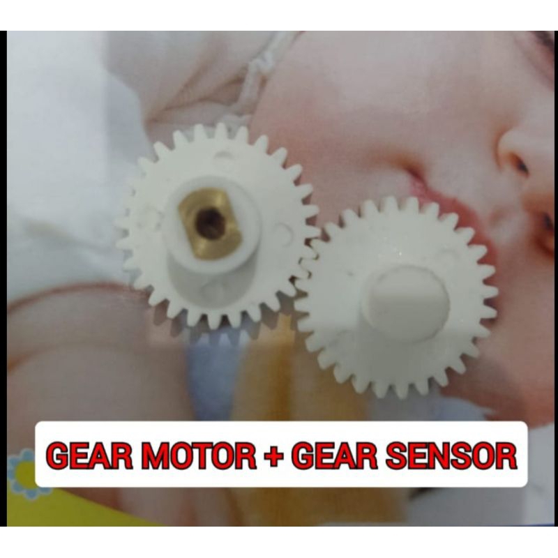 gear motor plus gear sensor mesin ayunan listrik oto popo POLO pinpin