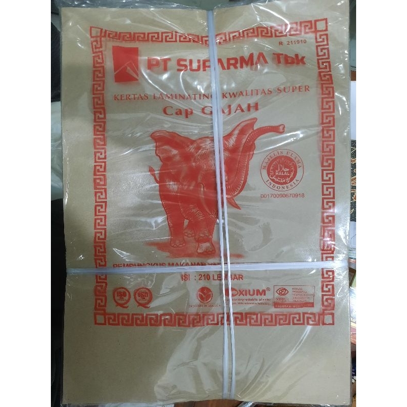 Kertas Minyak Kertas Bungkus Nasi Coklat Cap Gajah