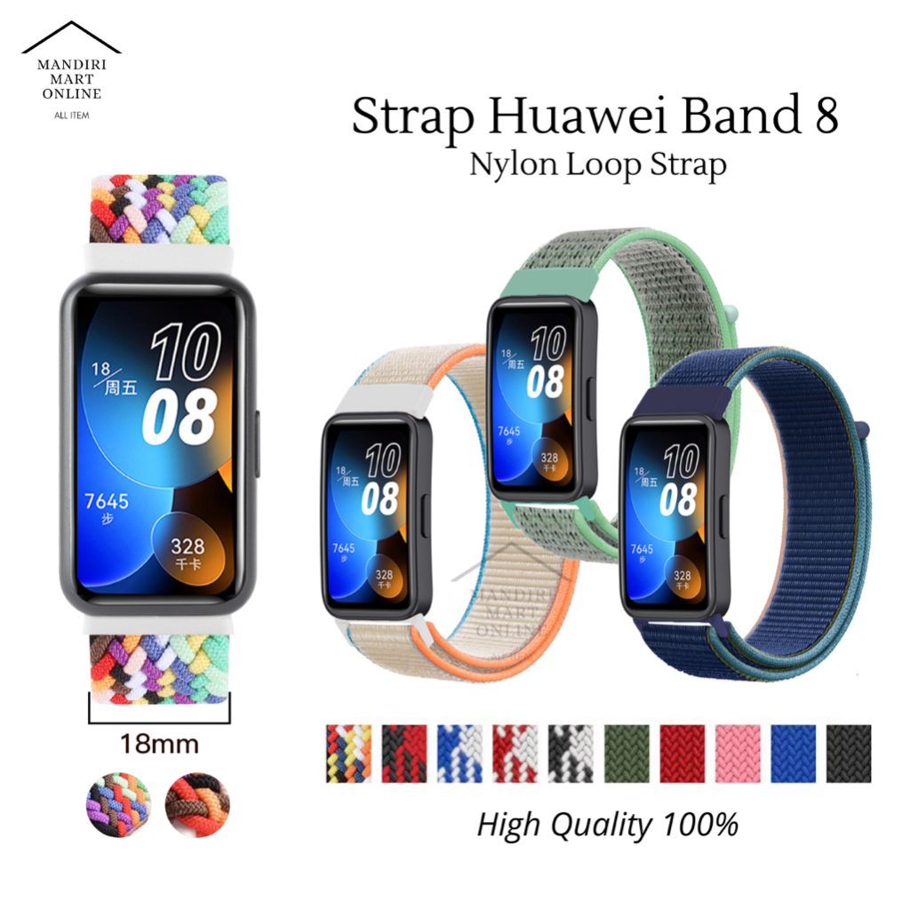 Strap Nylon Huawei Band 8 Tali Pengganti Huawei Band 8 Bahan Nilon Loop