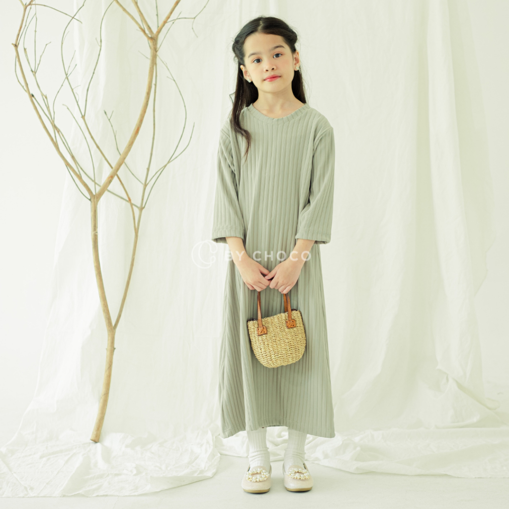 by Choco - Dress Kids Knit Hornet - Gamis Anak - Baju Anak Rok Mengaji