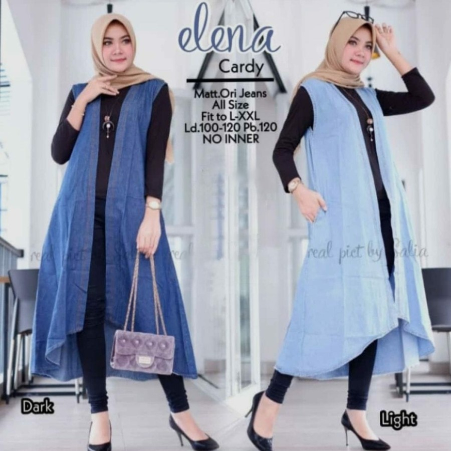 ELENA CARDY /LONG CARDY JEANS WASH /CARDIGAN JEANS /EVANA CARDY