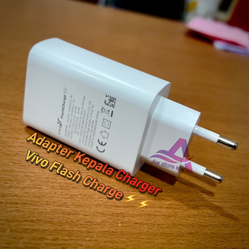 Adapter Kepala Charger Vivo Flash Charge Compatible ALL Usb Cable