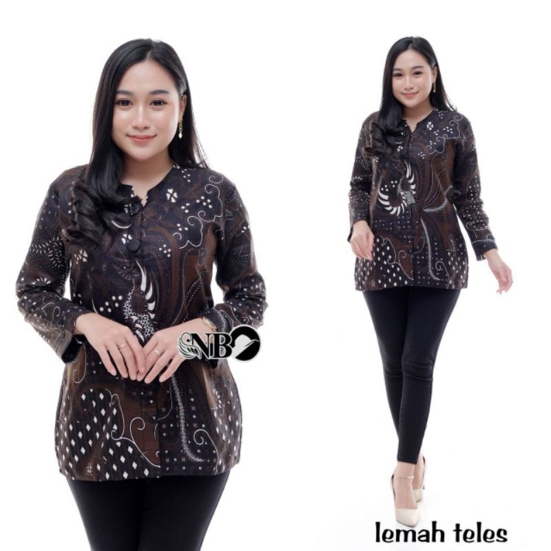 BAJU BATIK WANITA MODERN MONALISA GENES M L XL XXL asli Pekalongan