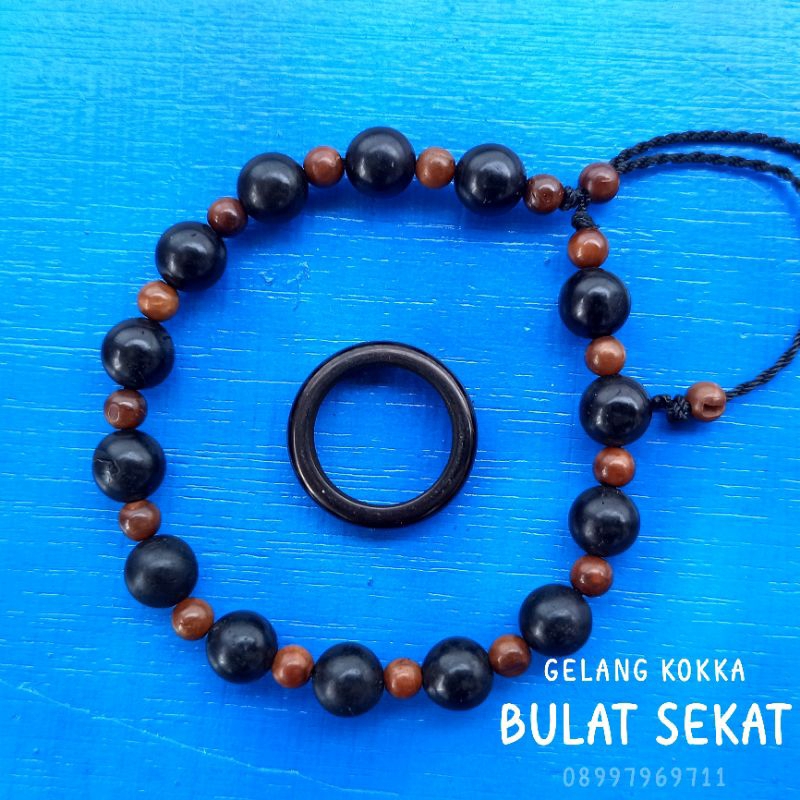 Gelang Kayu kaukah (BULAT SEKAT) Free cincin koka kokka kaokah kokah