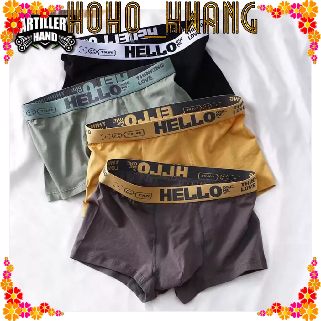 HOHO_HWANG (C-346) BOXER PRIA ||CELANA DALAM PRIA bahan adem lembut
