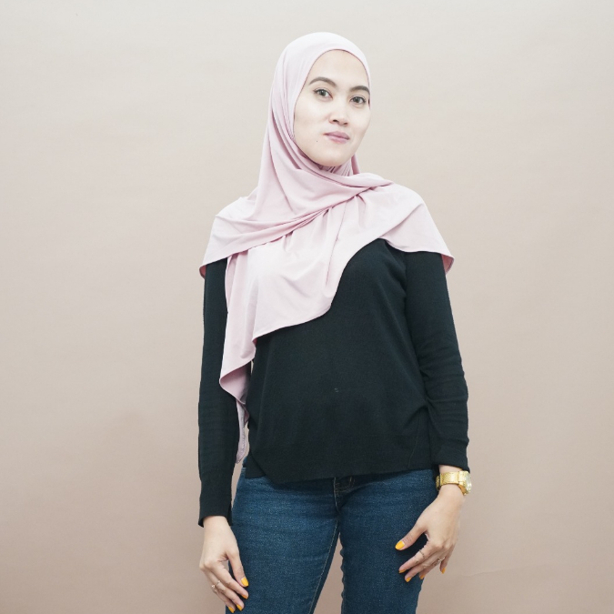 Hijab Cantik Hijab Instan Jersey Polos/Jilbab Instant/Jilbab Sport/Kerudung Sport Warna Terang
