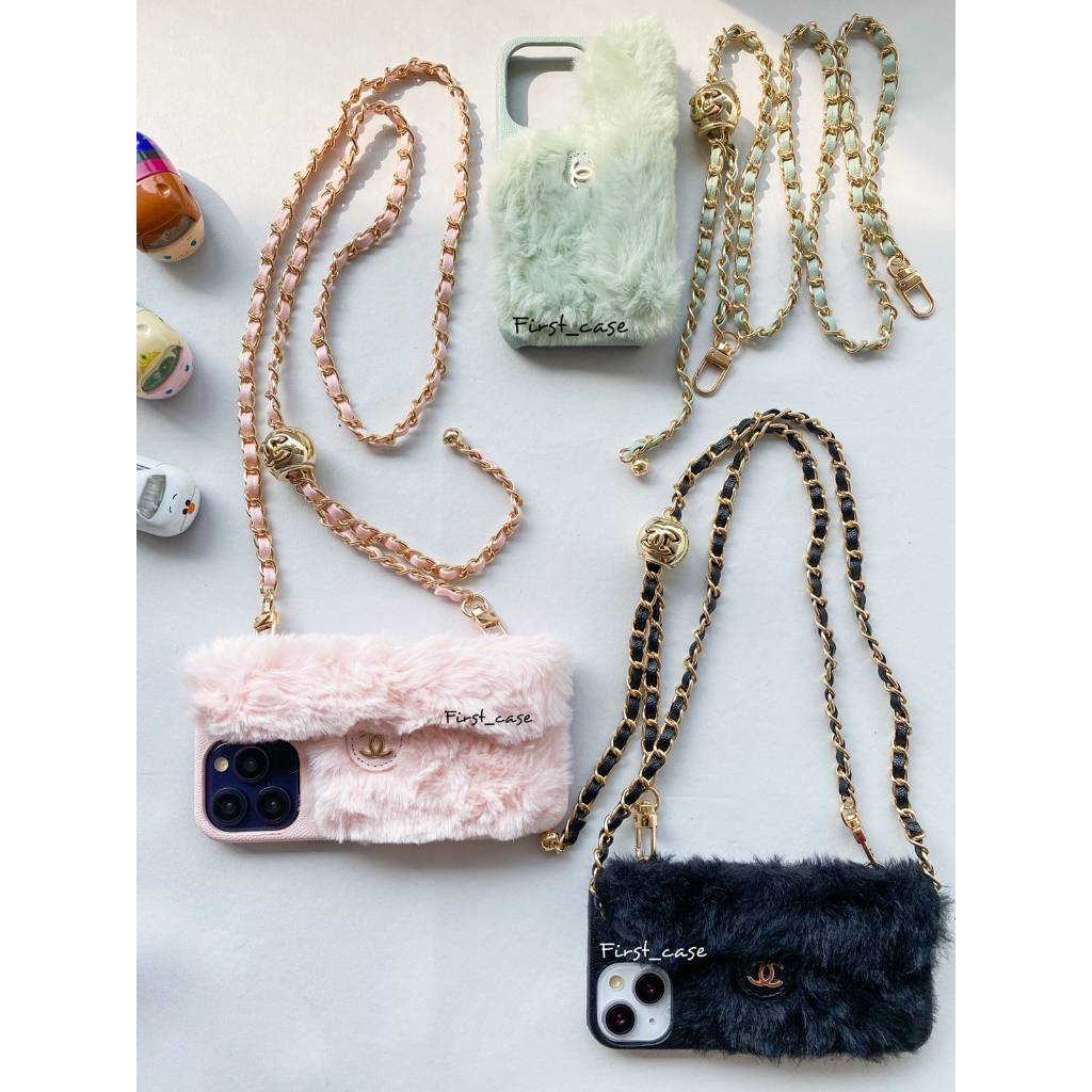 FJ12 Softcase Tas Warna Macaron Soft Bulu Halus cantik For Iphone 13 14 15 Pro max