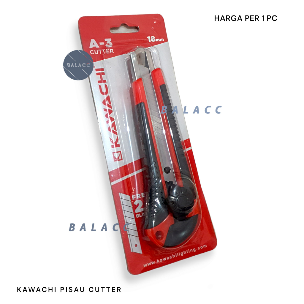 Cutter besar + Refill isi 2pcs / cutter KAWACHI 18mm