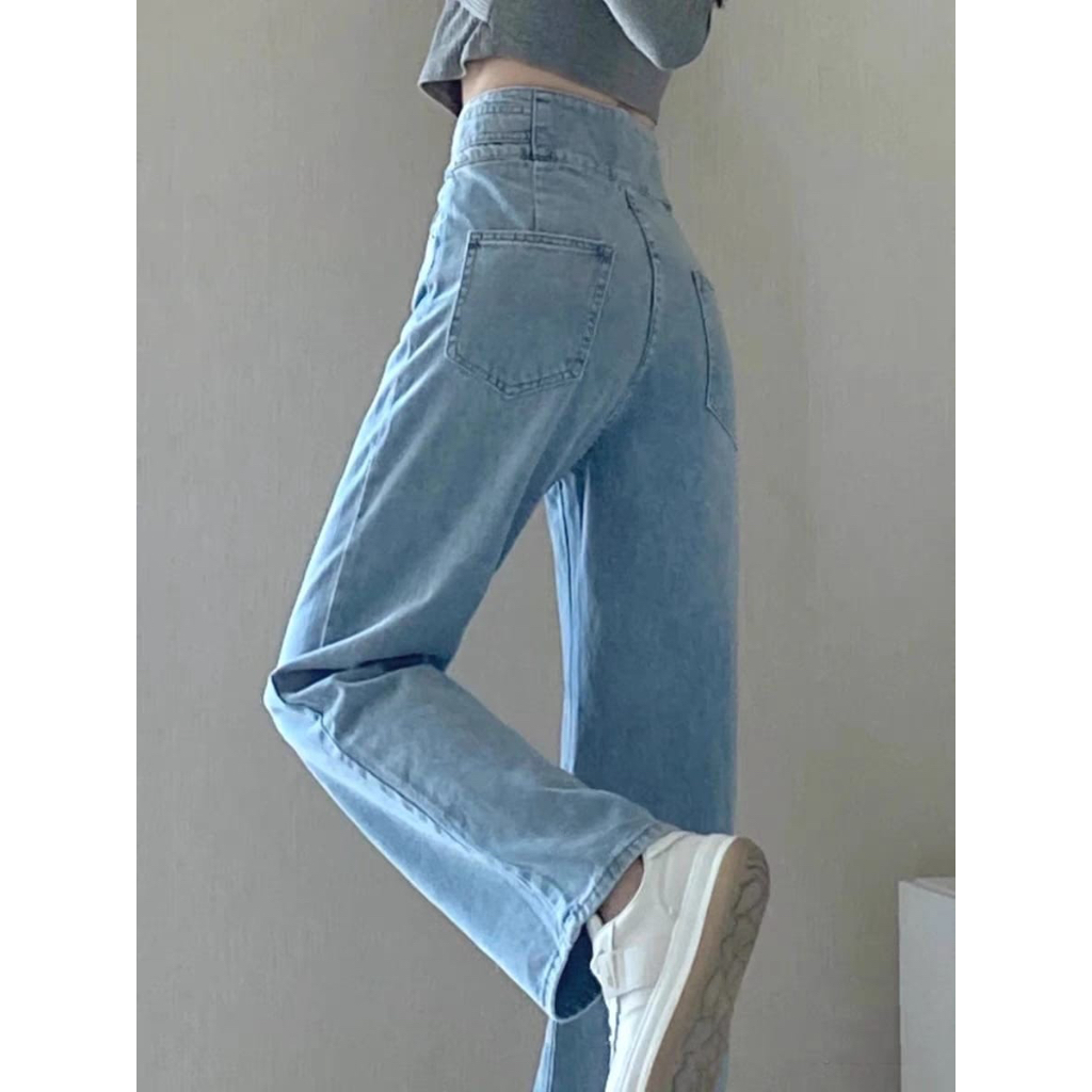 GROSIRTAS TG1712 Celana Panjang HighWaist Kulot Jeans Boyfriend Jeans Korea Jeans Lurus Celana Mengepel Celana Jeans Impor