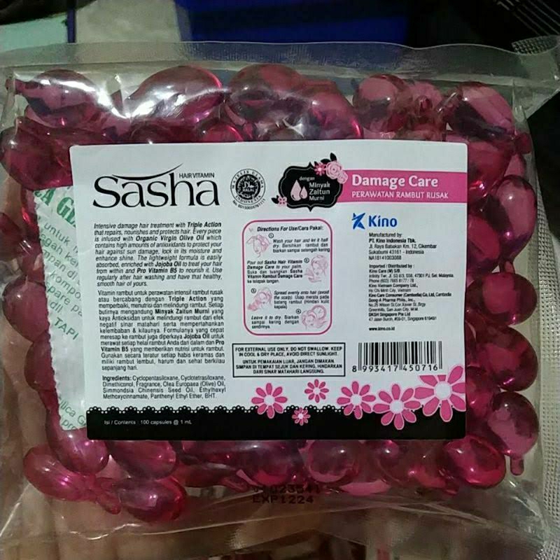 SASHA VITAMIN RAMBUT SASHA ORIGINAL BELI 100 SEGEL PABRIK